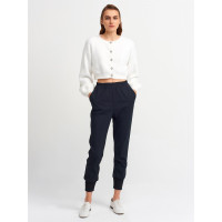 Cara White Cropped Long Sleeve T-Shirt