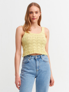 Hanging Openwork Pattern Athlete Yellow