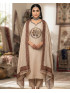 Ivory Heritage Floral Embroidered Kurta Set with Printed Dupatta