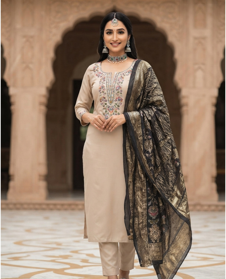Heritage Noir Kurta Suit