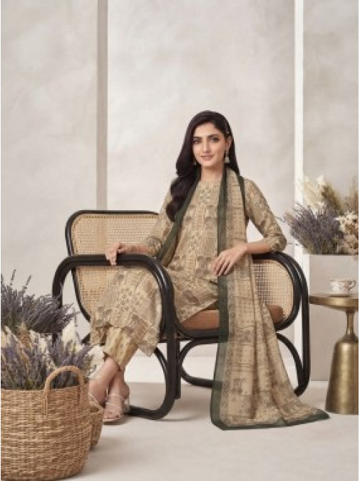 Riwaayat Sand Beige Ethnic Suit Set