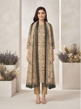 Riwaayat Sand Beige Ethnic Suit Set