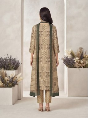 Riwaayat Sand Beige Ethnic Suit Set