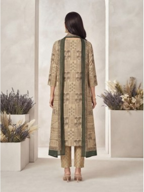 Riwaayat Sand Beige Ethnic Suit Set