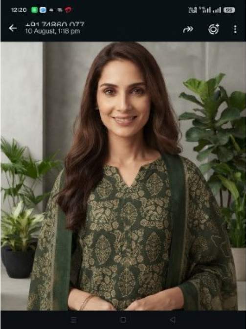 Heritage Olive Green Cotton Kurta Pant Set