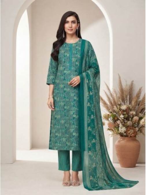 Riwaayat Emerald Printed Ethnic Set
