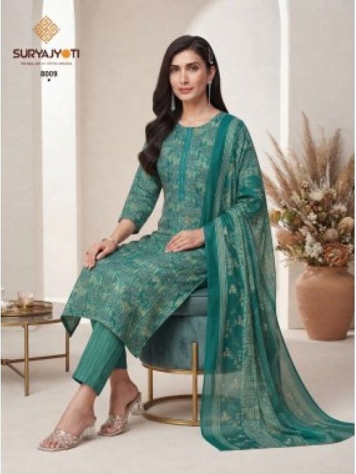 Riwaayat Emerald Printed Ethnic Set