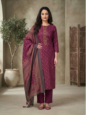 Straight Kurta Set with Woven Dupatta