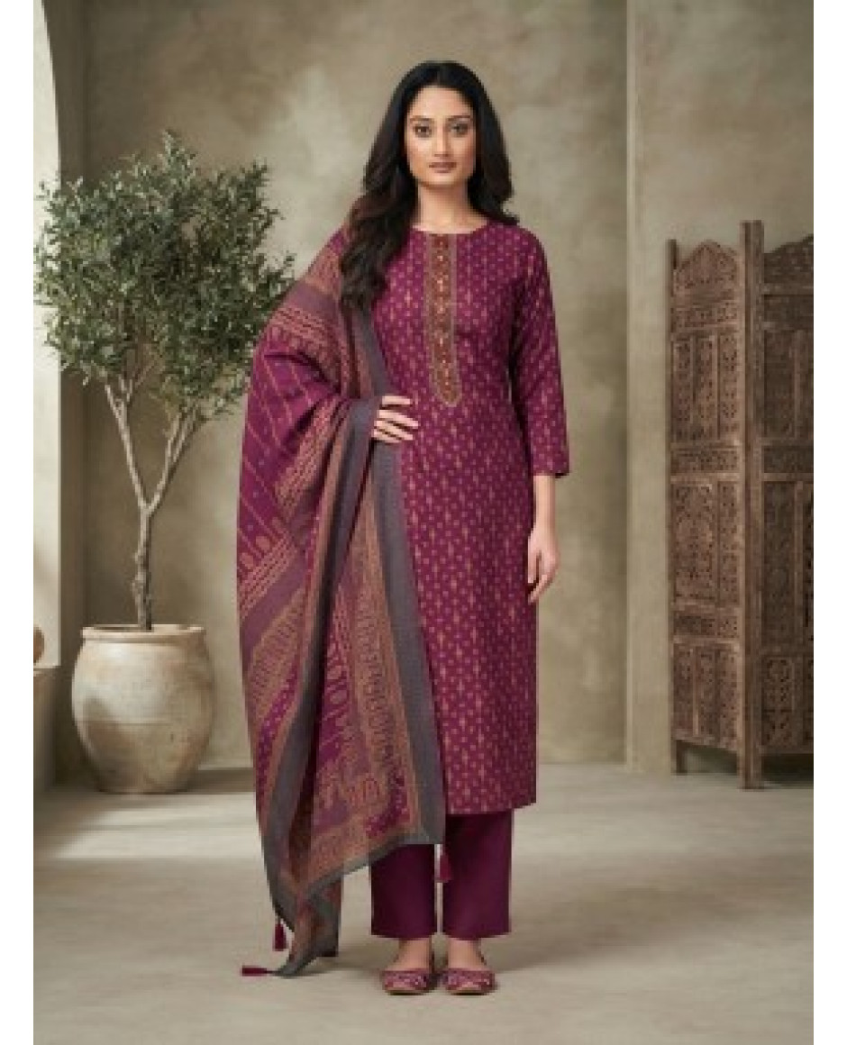 Straight Kurta Set with Woven Dupatta